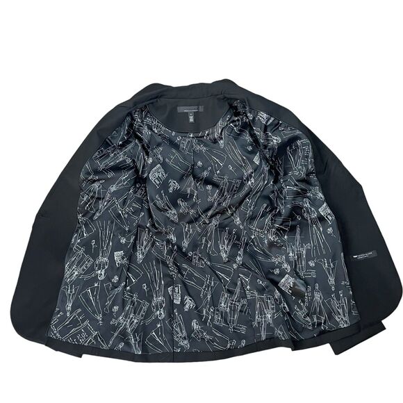 NEW White House Black Market Editor Blazer Black Structured Modern Minimalist - Picture 6 of 13